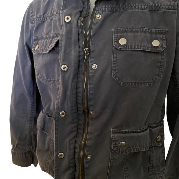 Kut from the KLOTH Gray Utility Full Zip Button Jacket Women M Medium - Picture 3 of 8